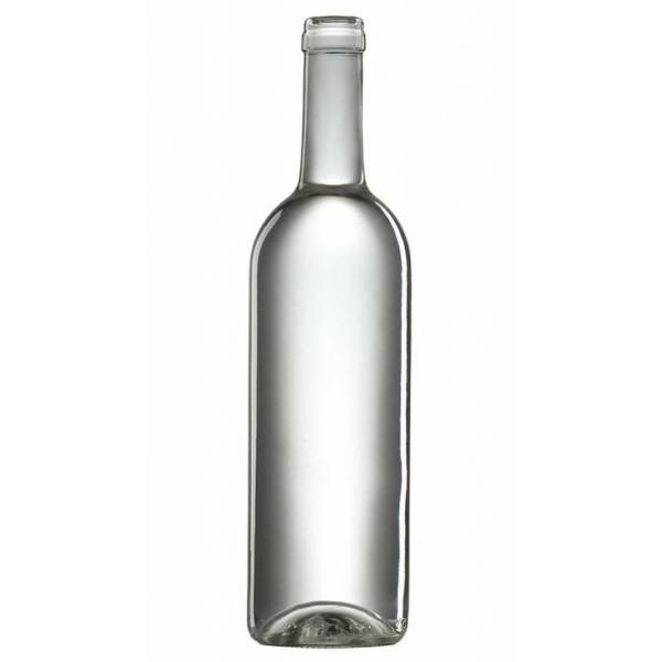 Sklenená fľaša na víno 0,7 l číra.